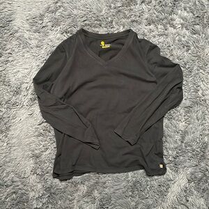 Carhartt Black V Neck Long Sleeve Girls 14-16 Tee
